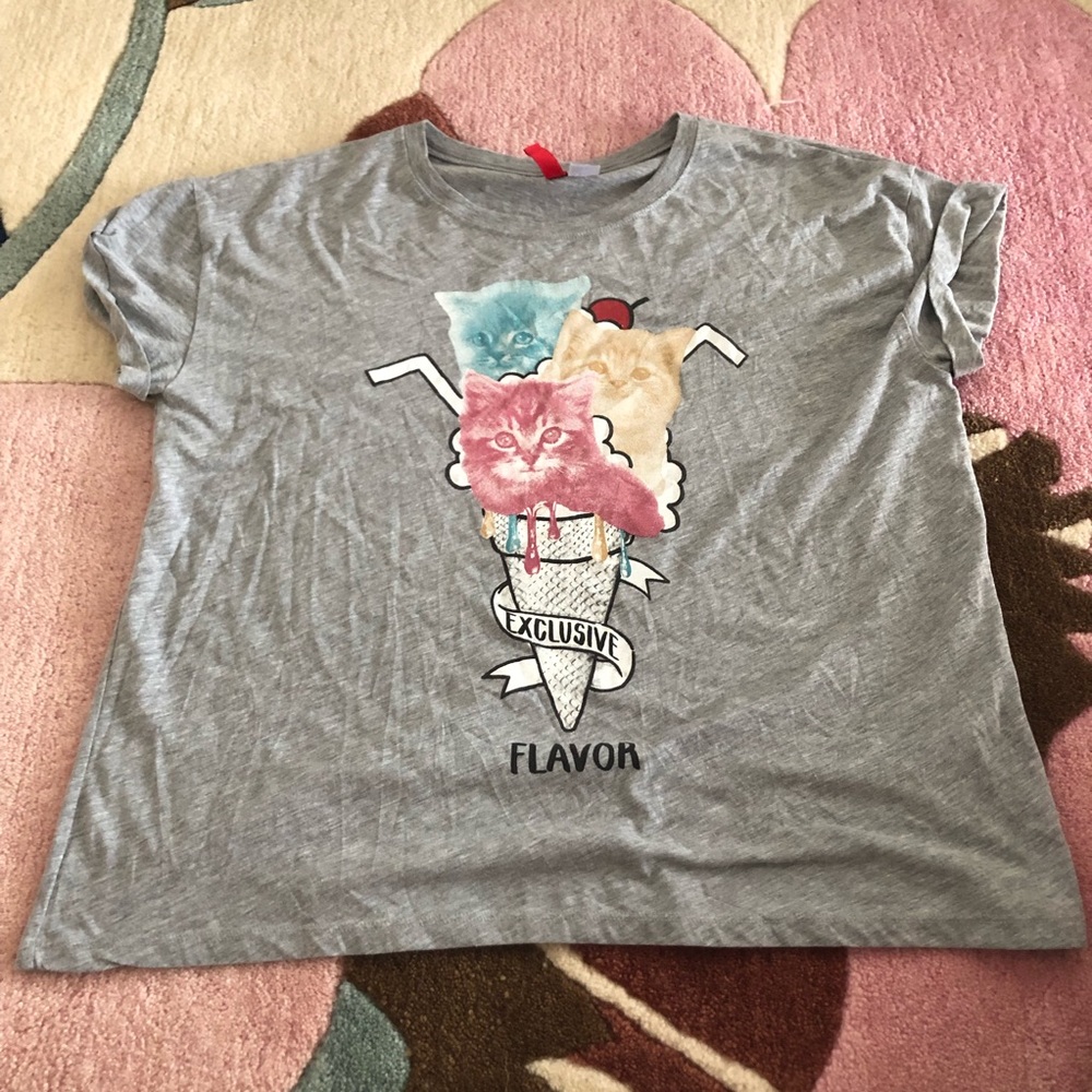 H&M Cat Ice Cream Shirt 🐈 🍨